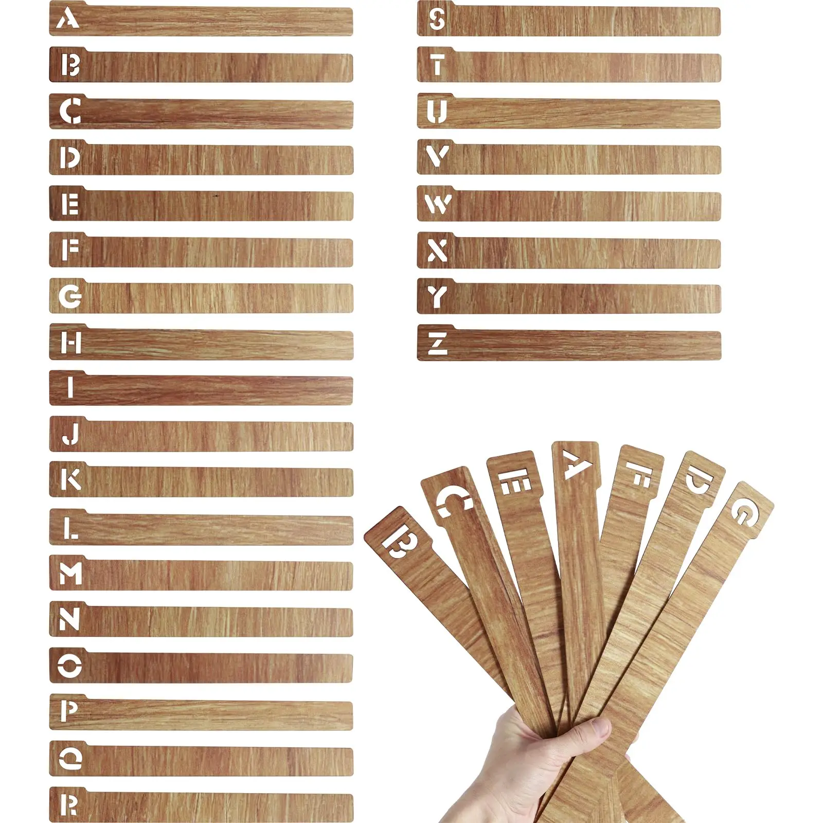 

1PC 26 Letters Creative Hollow Wooden Bookmarks Vinyl Record Separators Cd/Dvd Vinyl Index Labels Media Rack Guide Wooden Crafts