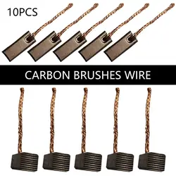 10pcs Wire Leads Generator Generic Electric Motor Brush Replacement Automobile Heater Motor Carbon Brushes 8×8×19mm J432A