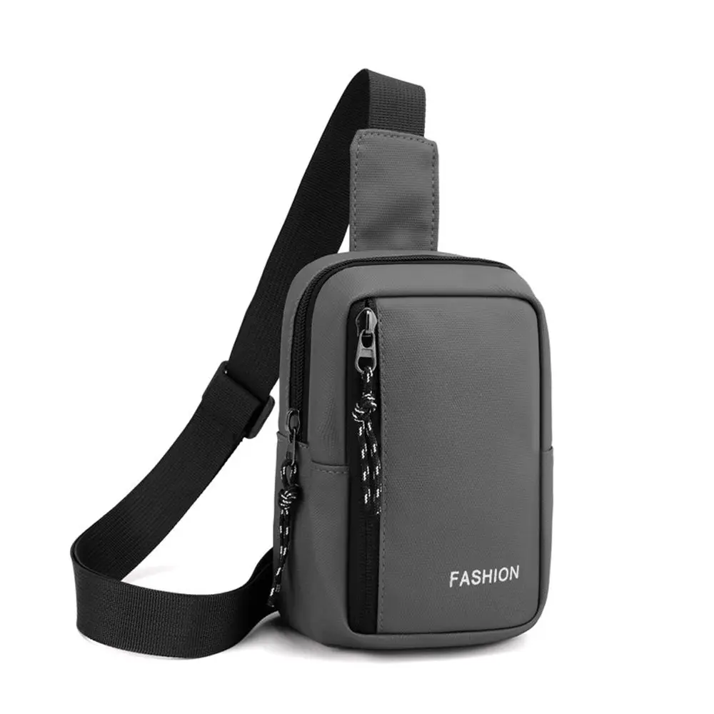 

Trendy Crossbody Oxford Chest Bags Diagonal Mini Small Backpack Messenger Square Solid Color Men's Shoulder Bag Youth