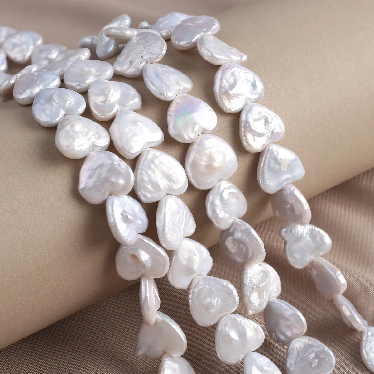 12mm Heart Shape 100% Pearl Natural Freshwater Pearls Loose Sapcer Beads for Jewelry Making DIY Necklace Bracelet Accessories