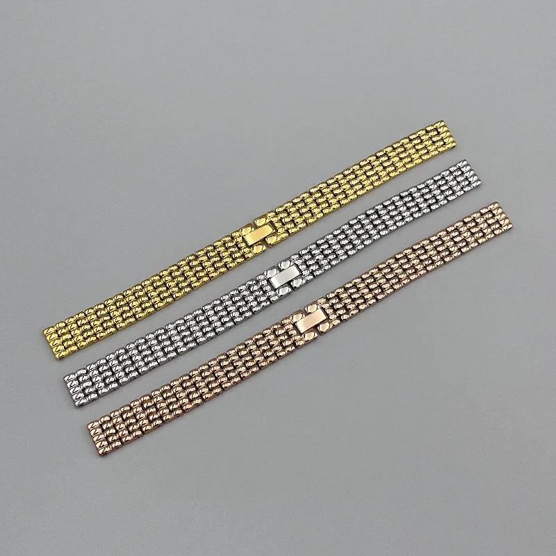 Neues 8/9/10/11/12/13/14/15/16mm Edelstahl-Uhrenarmband für Damen in Silber, Gold, Schwarz und Roségold, passend für jede Marke – Detail 4