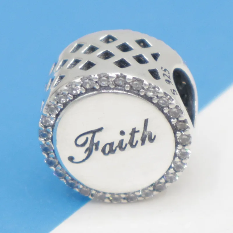 Christian Cross Angel Wings Charm Beads Holy Bible Dangle Pendant with Zircon Fit European Bracelet DIY Religious Jewelry Gift
