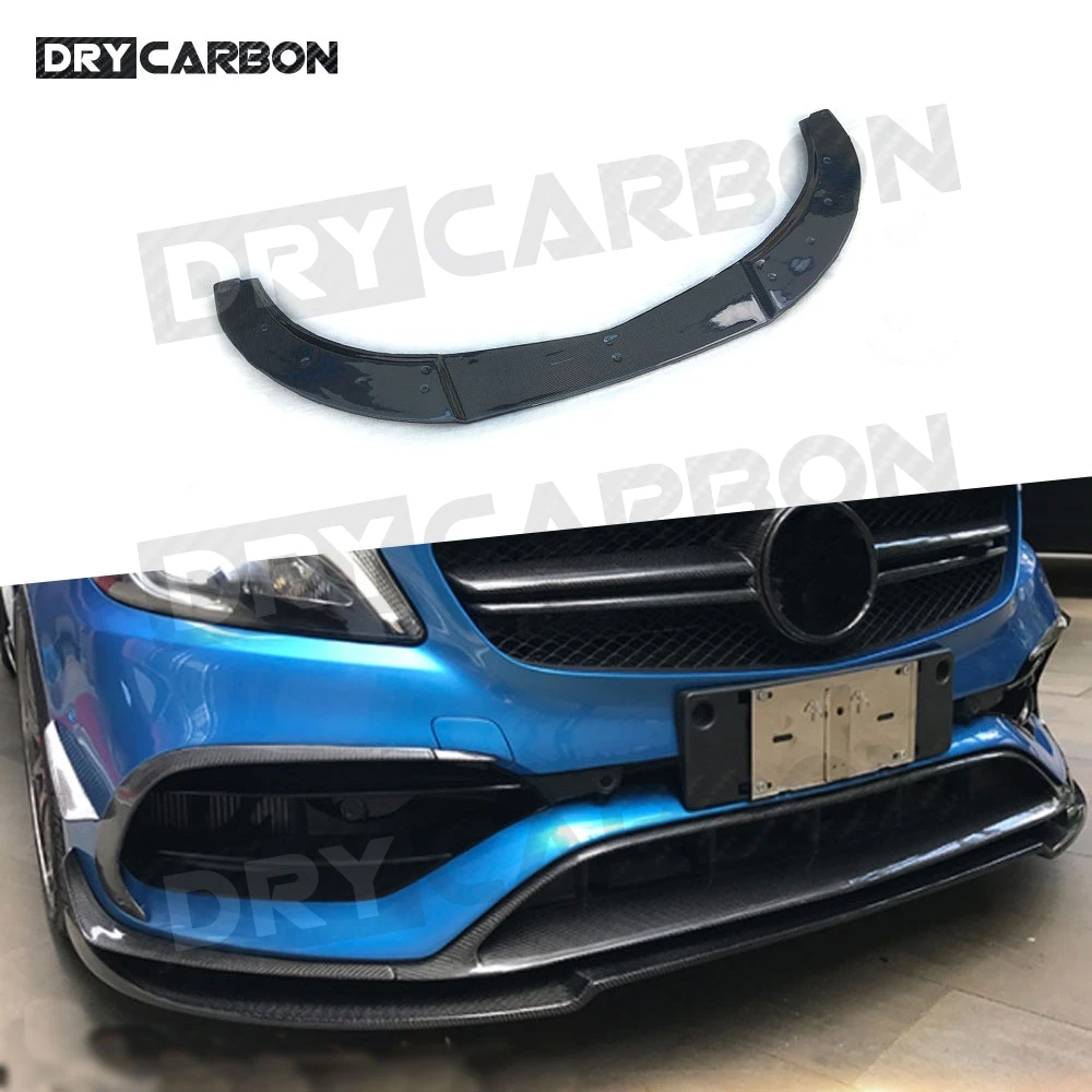 

Carbon Fiber Front Bumper Lip Body Kit Spoiler for Benz A Class W176 A180 A200 A260 A45 AMG 2016-2019 Car Styling