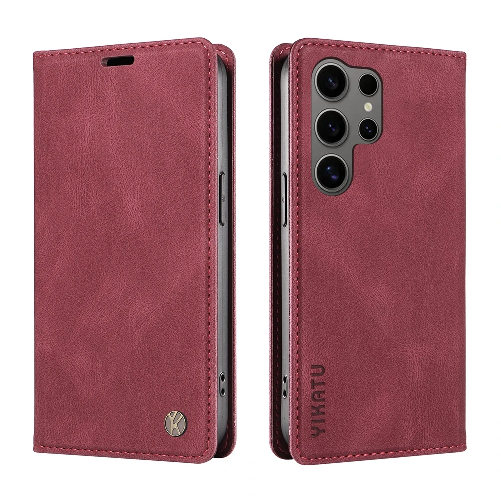 Magnetische Leder-Geldbörsen-Flip-Cover für Samsung Galaxy S25 S24 S23 S22 S21 S20 S10 S9 S8 S7 FE Plus Pro Ultra Edge | Premium-Gehäuse – Detail 7