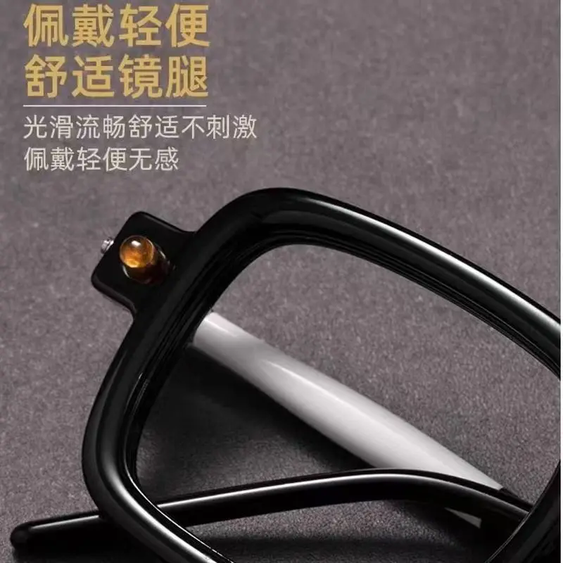 Wide Gentleman Reading For Glasses Men And Women Thick Frame Large Frame Blue Light  For Elderly Glasses High-Grade Genuine - Image 3