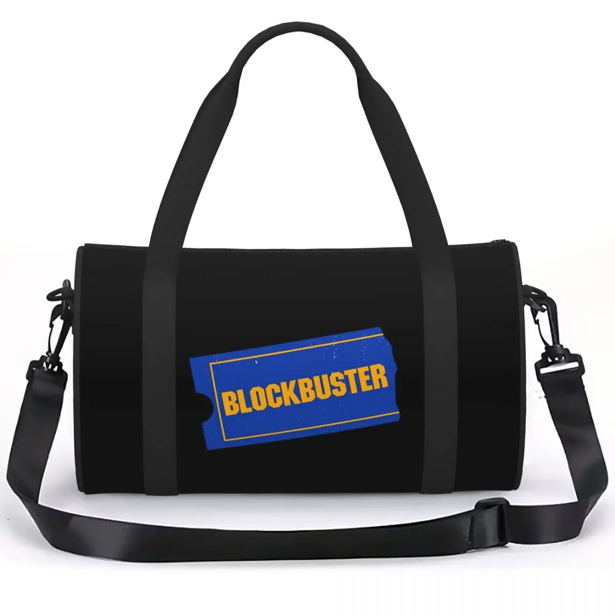 Большая вместительная сумка-даффл с логотипом Blockbuster Video, сумка-тоут, спортивная сумка для фитнеса для мальчиков и девочек