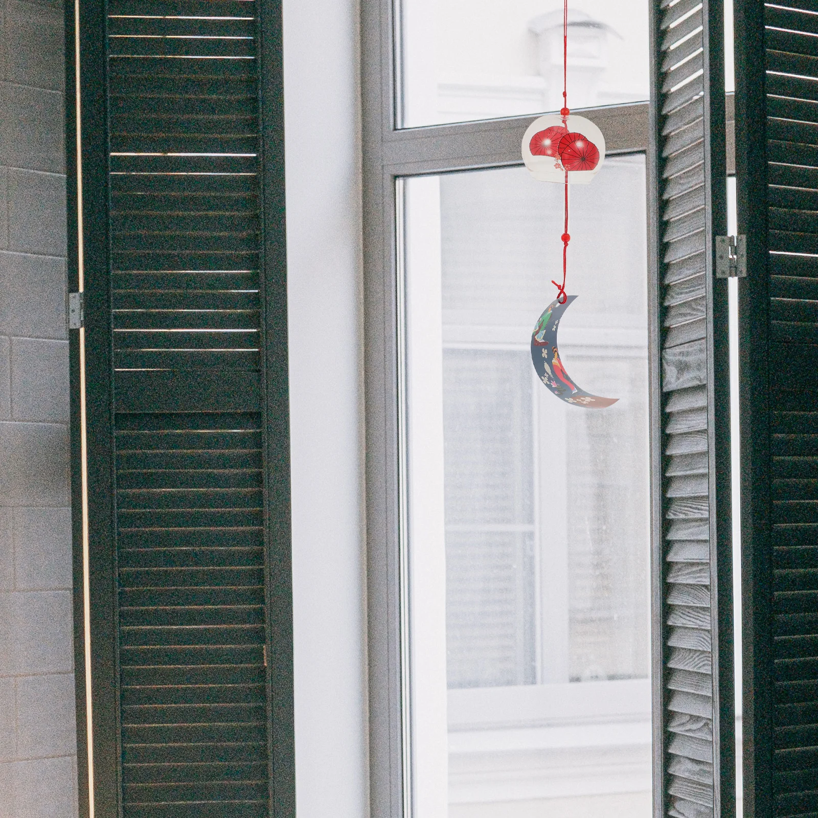 

Decorative Wind Chime Japanese Style Glass Wind Bells Enchanting Color Display Glass Craft Ornaments Home Decor