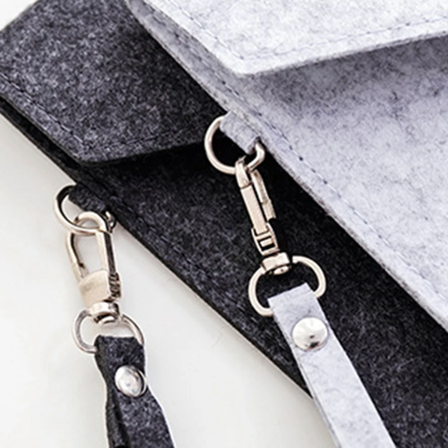 Dark Grey 1PC Simple A4 Big Capacity Document Bag Pad Business Briefcase File Folders Chemical Felt Filing