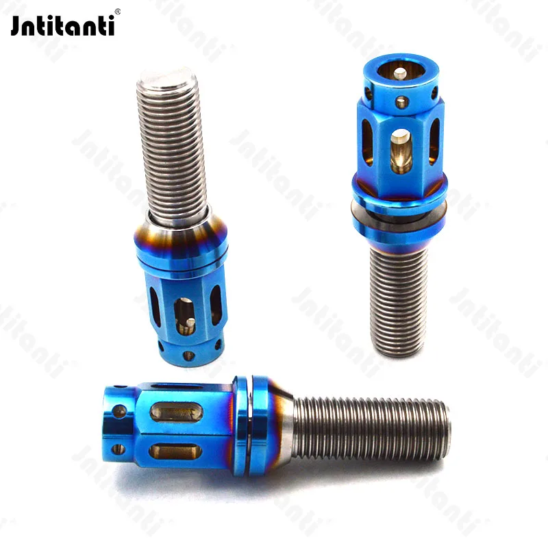 

Jntitanti cone seat long head Floating washer Gr.5 titanium hub bolt wheel bolt M14*1.25*28mm for BMW MINI Rolls-royces