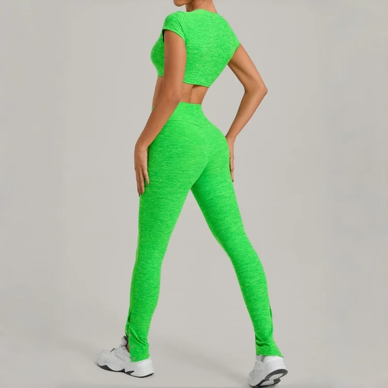 

Женские бесшовные комплекты для йоги: спортивные топы без рукавов и брюки с высокой талией для фитнеса, тренировок и бега