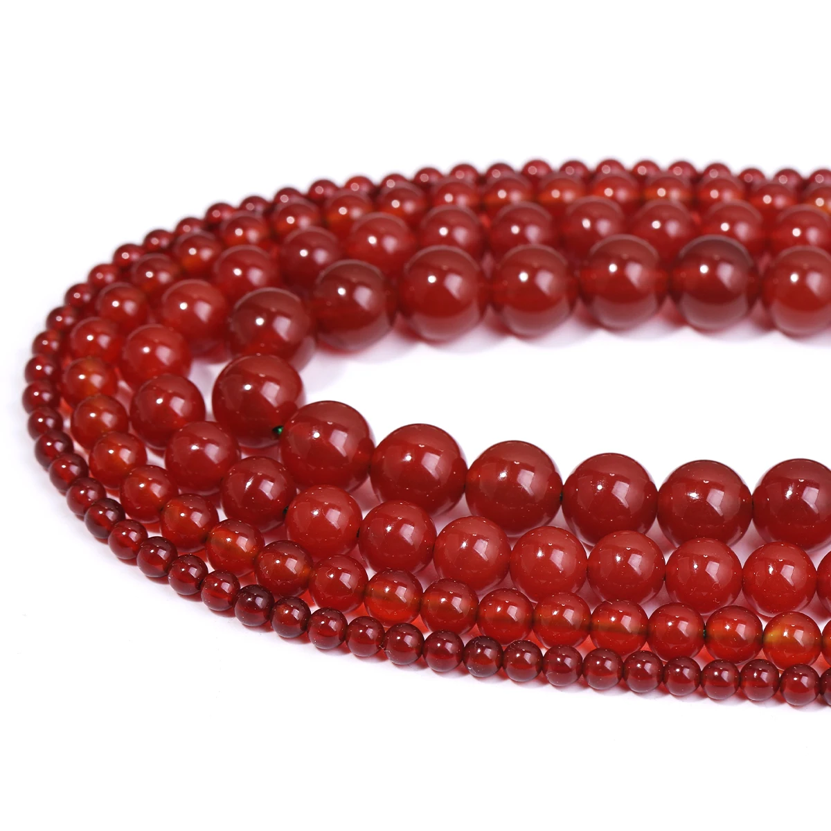 SHIJIWLS Karneol Runde lose Perlen 4, 6, 8, 10 mm, Größe optional, für handgefertigte DIY-Armbänder, Halsketten, Fußkettchenherstellung von Schmuck – Detail 4
