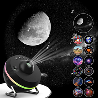 Galaxy Projector Night Light Planetarium Star Projection Lamp with 4K Replaceable 13 Galaxy Discs HD Image Large Projection Area