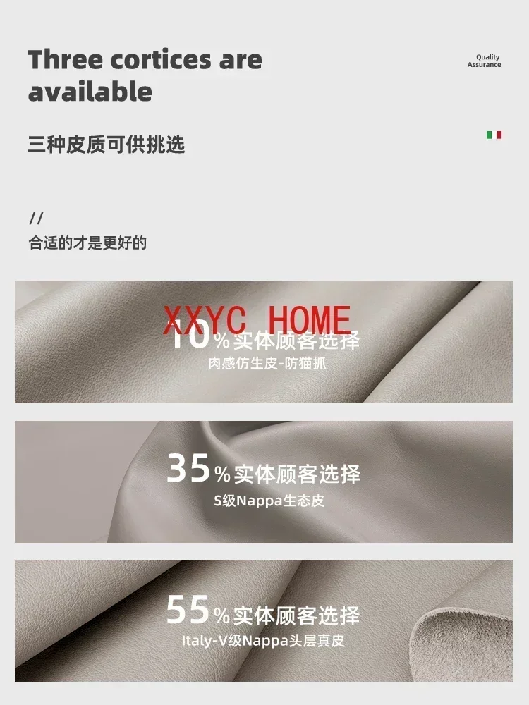 شقة صغيرة حديثة الحد الأدنى غرفة المعيشة ثلاثة مقاعد أسفل القط باو النسيج الجلود صف مستقيم أريكة #2