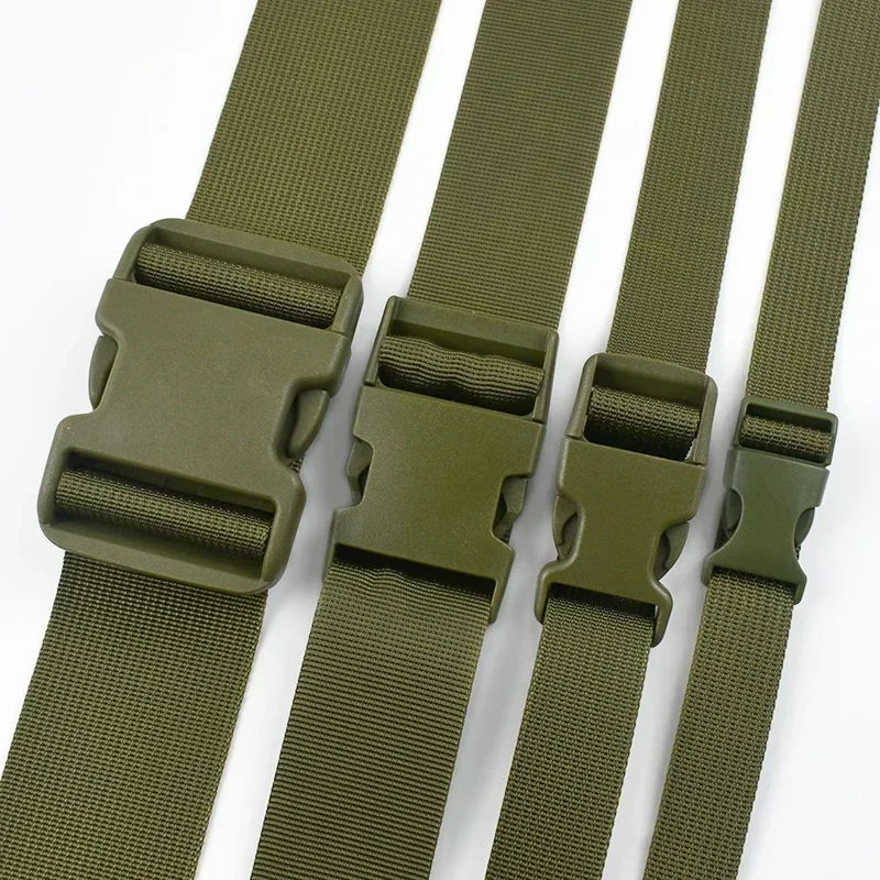 1-5Sets 20-50mm Armygreen Gurtband Kunststoff Release Schnallen Gepäck Verschluss Bindung Verschluss Haken Hundehalsband Gürtel Schnalle