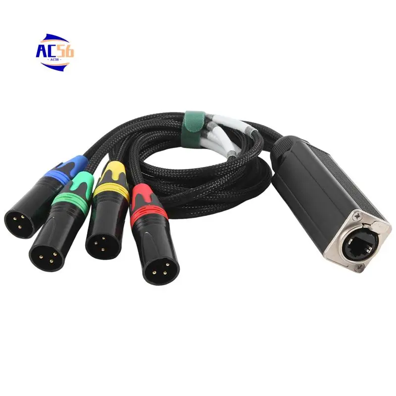 AC56-XLR 4-Channel 3-Pin Multi Network Stage And Studio Connection, XLR Male And Female Cable Stage Audio RJ45