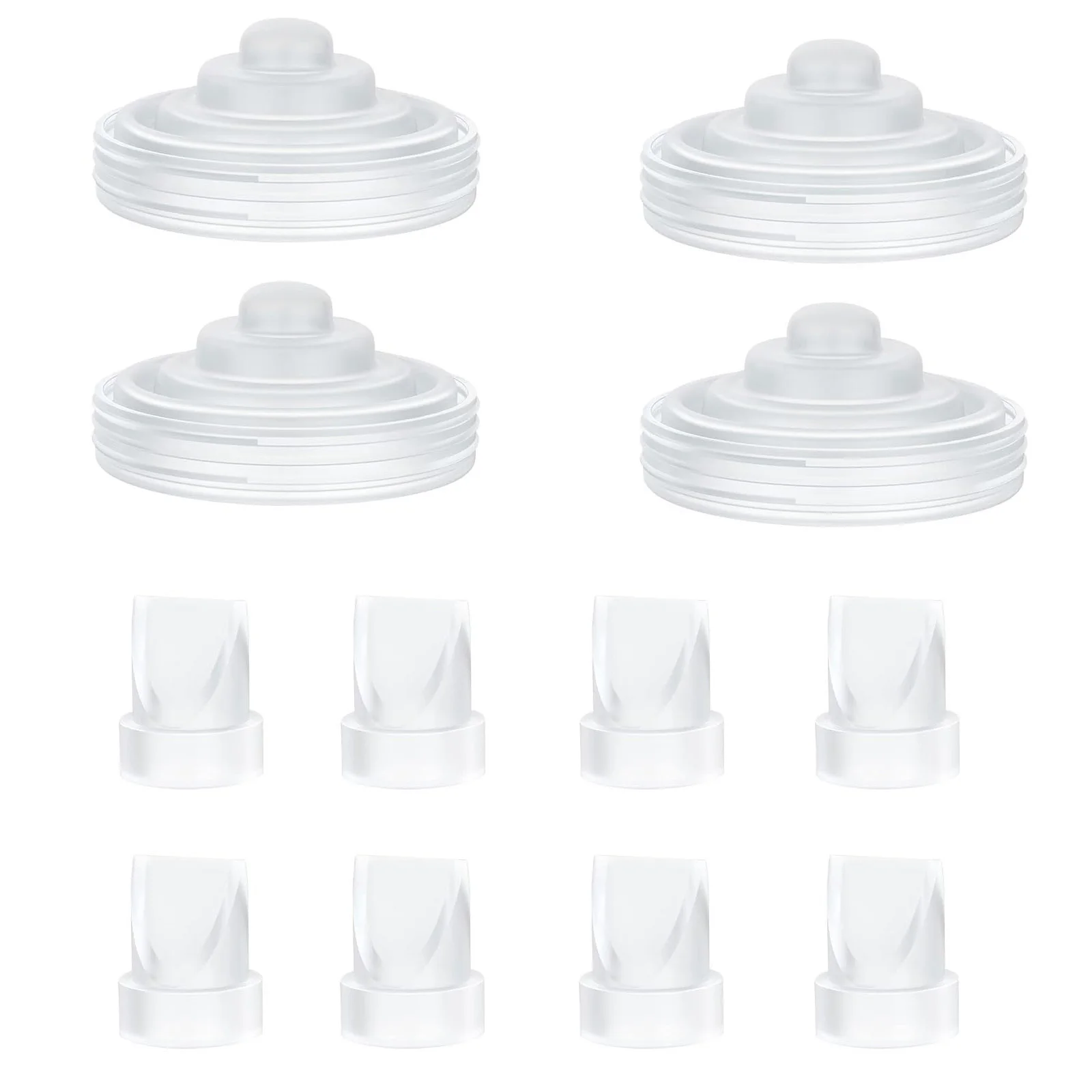 

12PCS Breast Pump Replacement Parts, Duckbill Valve & Silicone Diaphragm Compatible with M5 Wearable Breastpump
