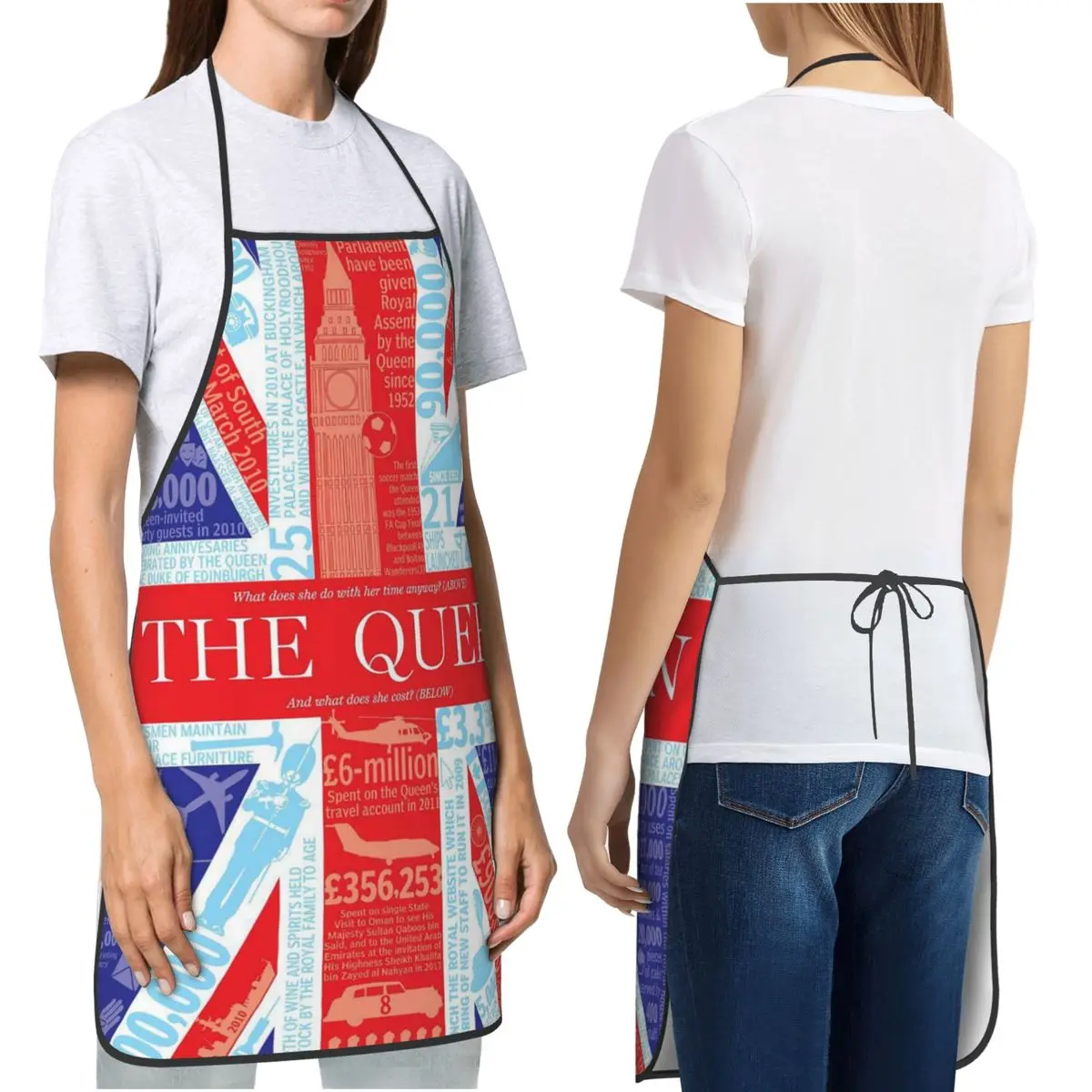 Union Jack Flag Of The UK  Apron Chef Cooking Baking Tablier Bib Kitchen Cleaning Pinafore for Women Men Gardening
