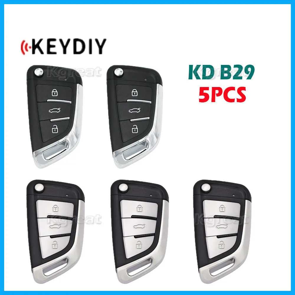 

5pcs KEYDIY KD B29 Metal Multifunctional Remote Key 3 Buttons KD B Series Car Remote Key for KD900/KD-X2/KD-MAX Key Programmer