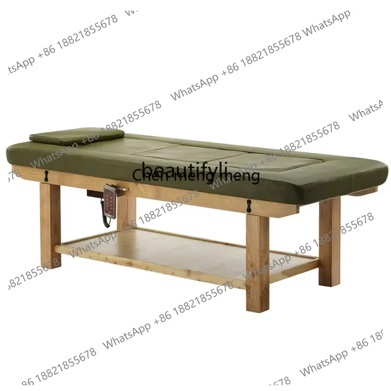 

LHY26 ss Chinese Style Facial Bed Simple Moxibustion Physiotherapy Bed for Beauty Salons Solid Wood Blind Massage Massage Couch