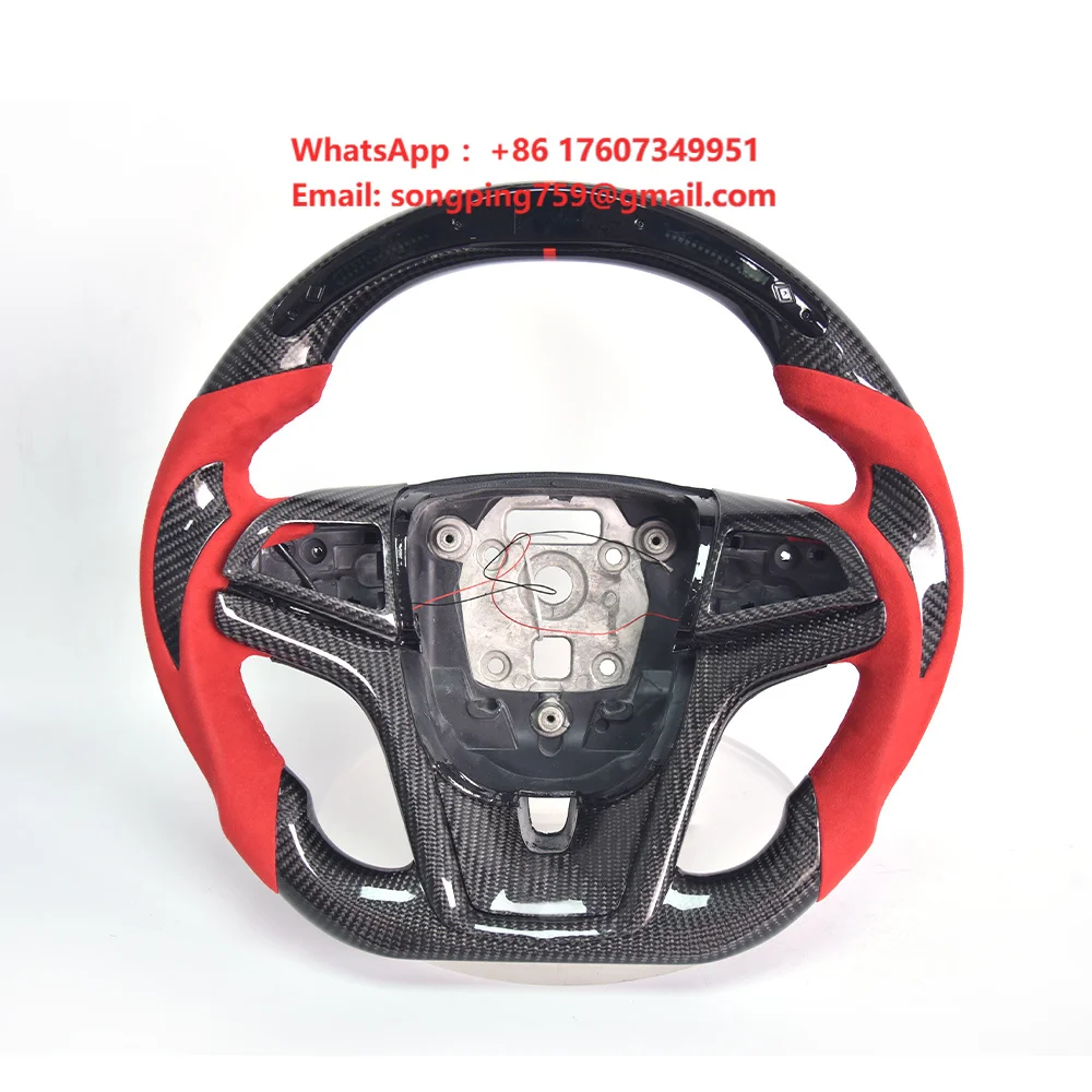 Suitable for Chevrolet Camaro Modified Carbon Fiber Steering Wheel Assembly, Suede Perforated Leather Customized Upgrade