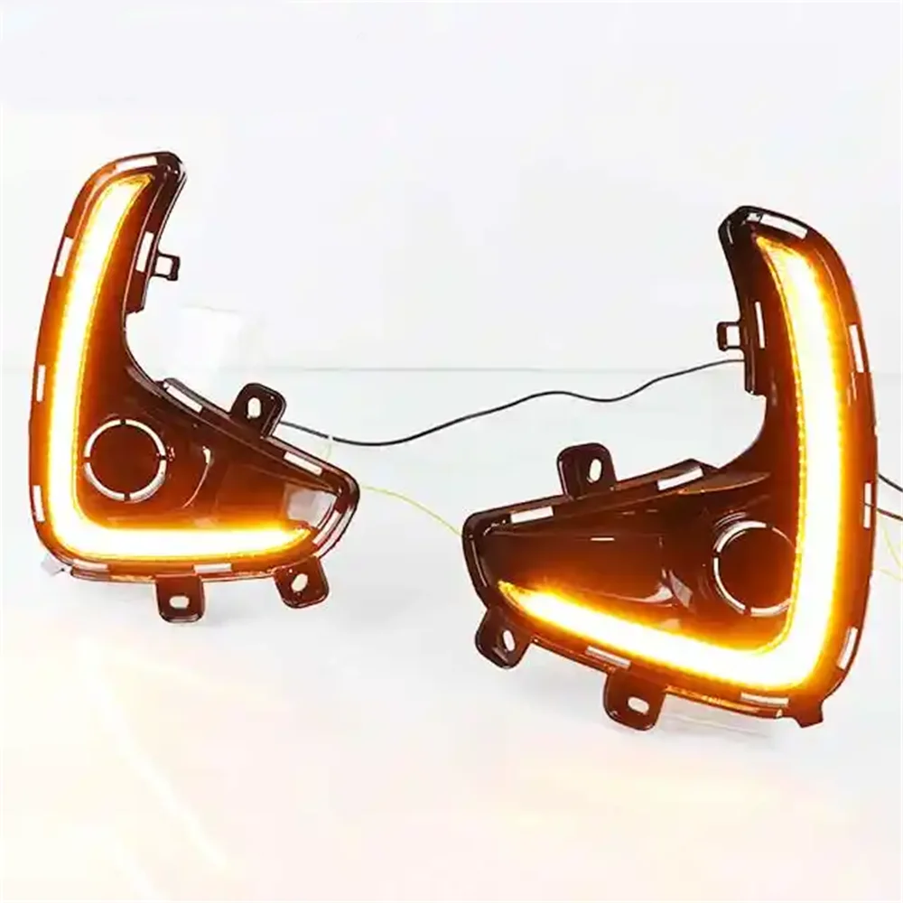 2 Pcs Drl For Toyota Yaris Hatchback 2020-2021 Drl Fog Lamp Daytime Running Light