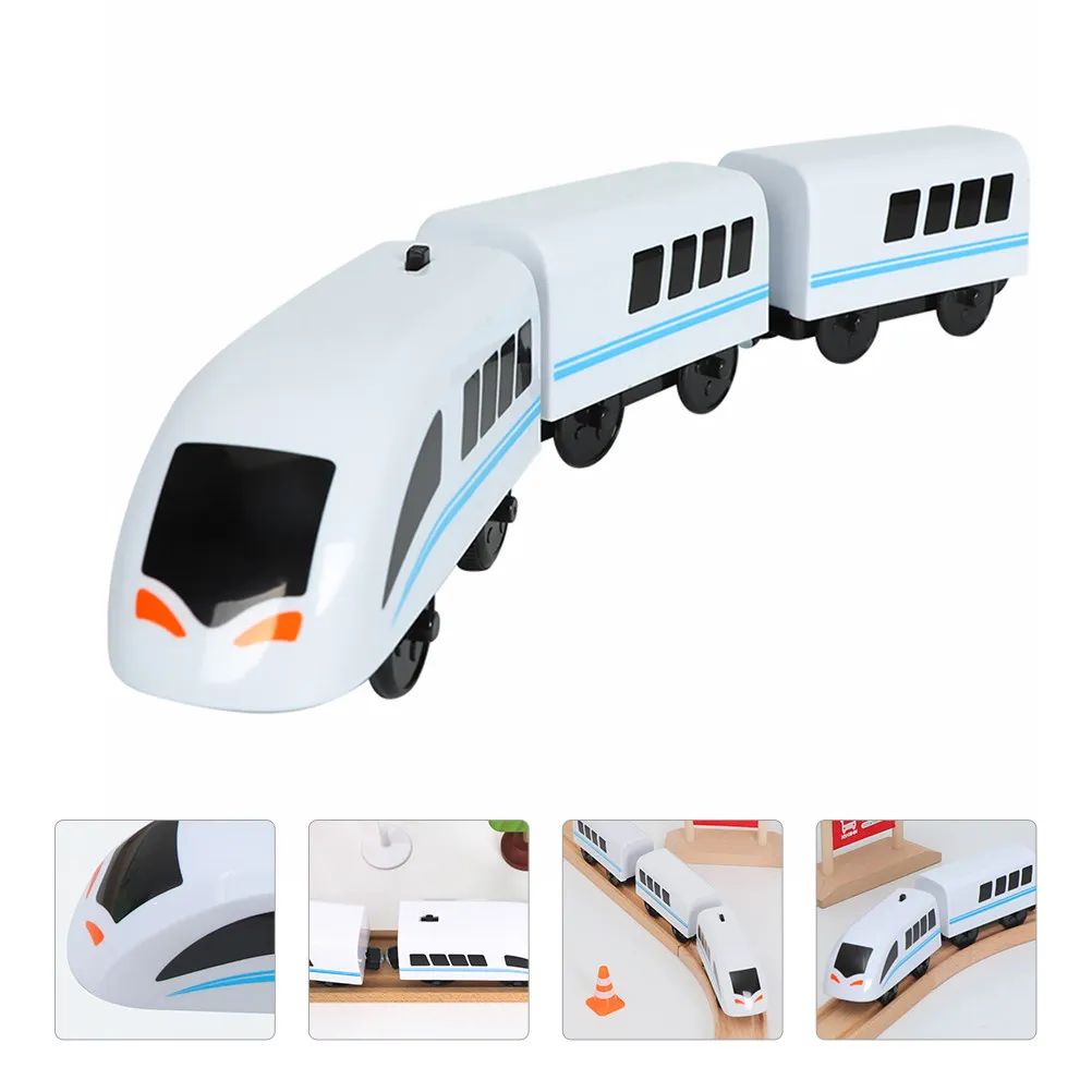 

1Set Tiny Electric Train Head for Children Safe Alloy Material No Irritation Wear Resistant Parent Child Bonding Educational