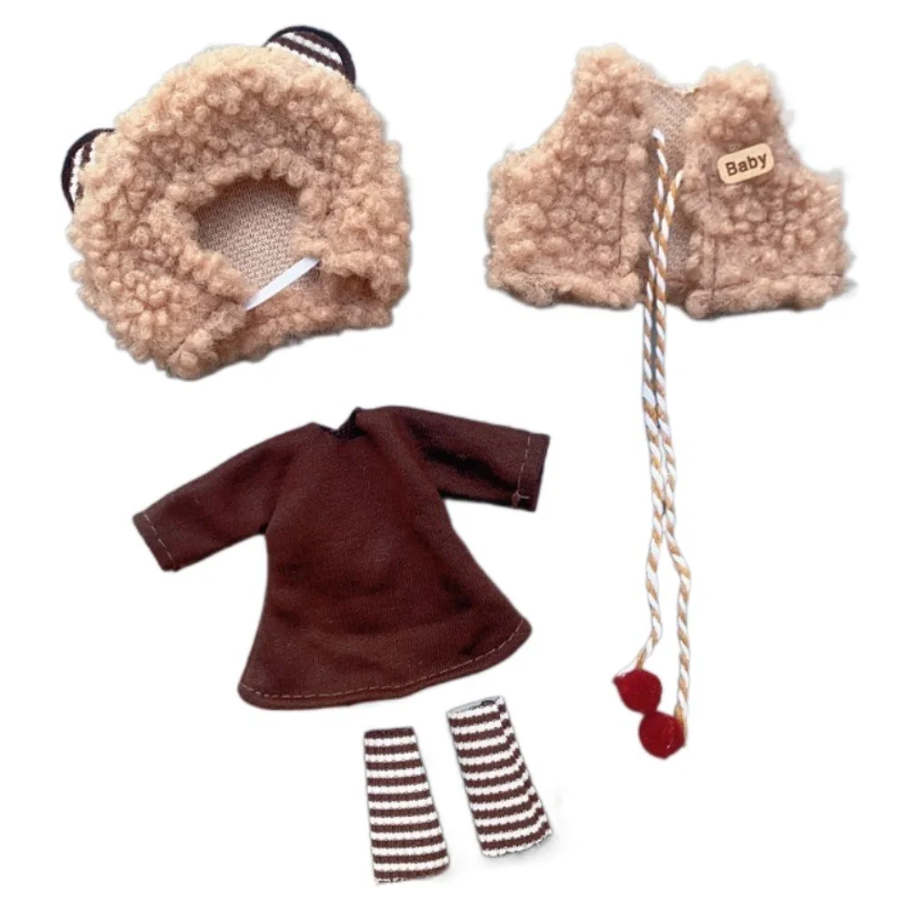 Manteau pull tendance 1/8 1/12 BJD, vêtements avec chapeau, jolie robe, Style automne et hiver, changement de vêtements, accessoires, jouet pour fille, cadeau