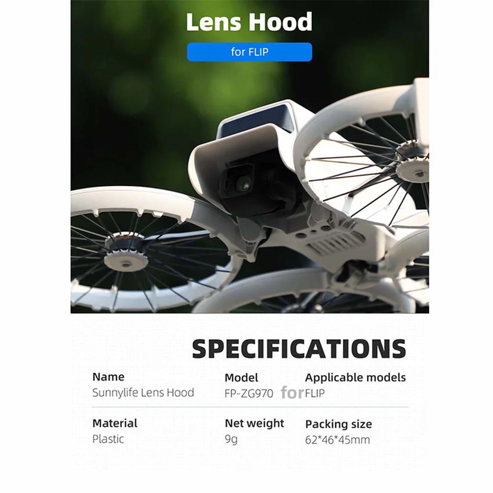 FLIP 렌즈 후드 짐벌 보호용 눈부심 방지 렌즈 경량 차양 커버 액세서리