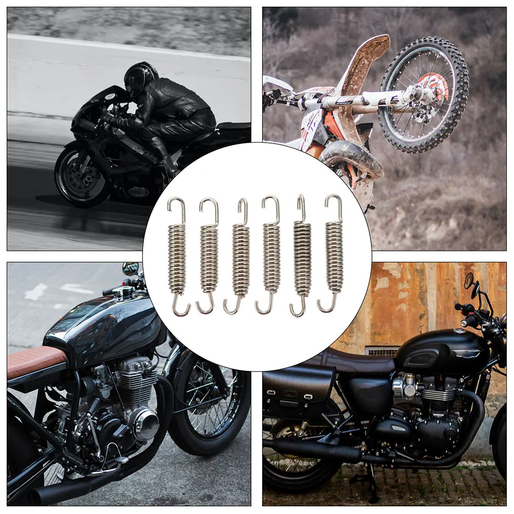 

8 Pcs Exhaust Pipe Spring Muffler Springs Hook Motorbike for Motorcycles Accessories