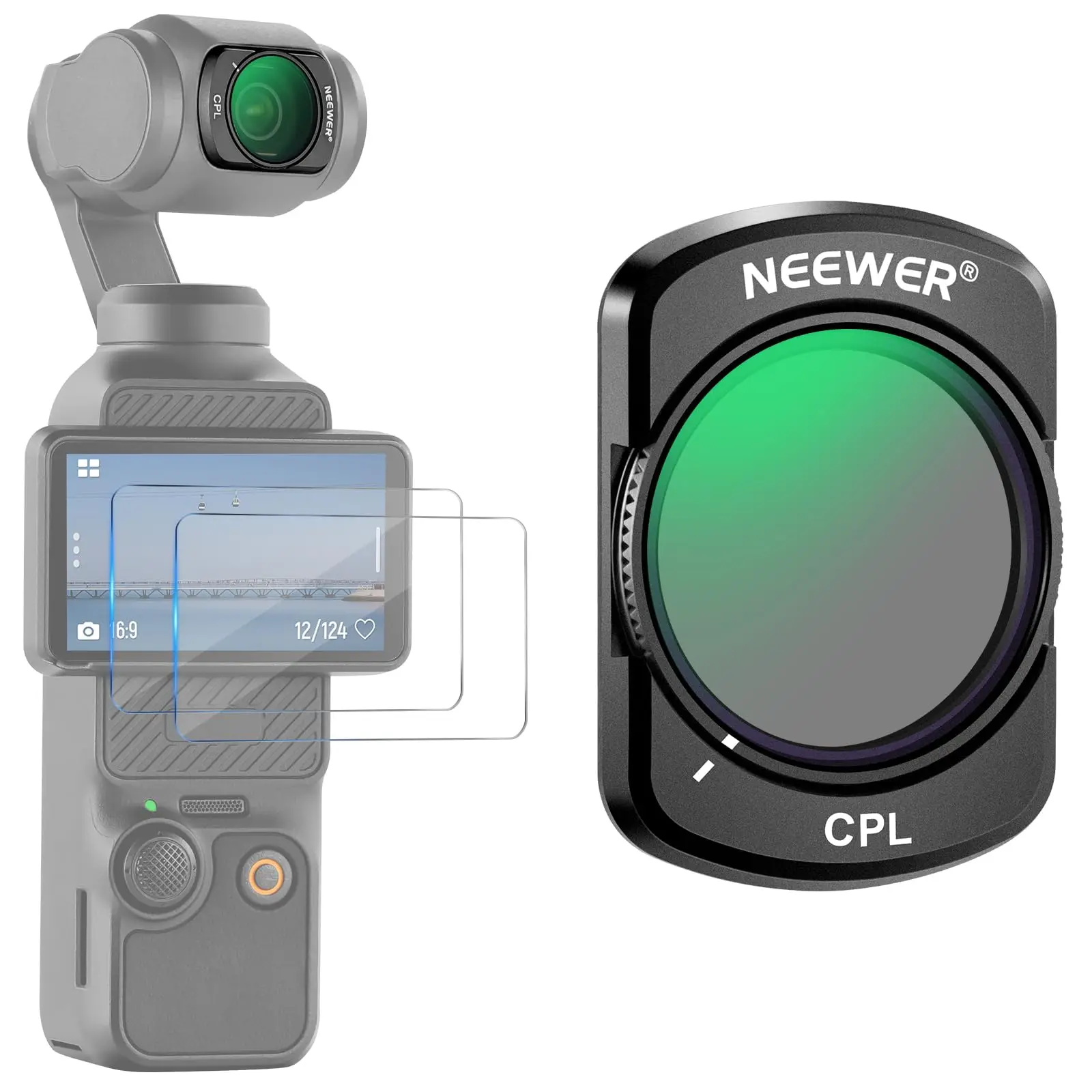 NEEWER ND-Filterset für DJI Osmo Pocket 3 ND8 ND16 ND32 ND64 ND128 ND256 ND1000 ND8/PL ND16/PL ND32/PL ND64/PL