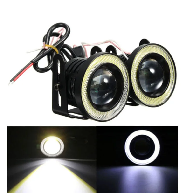 2.5 inch 3 inch 4 inch 2PCS car fog lights 12V car universal multi-color optional 6000K day and night running lights