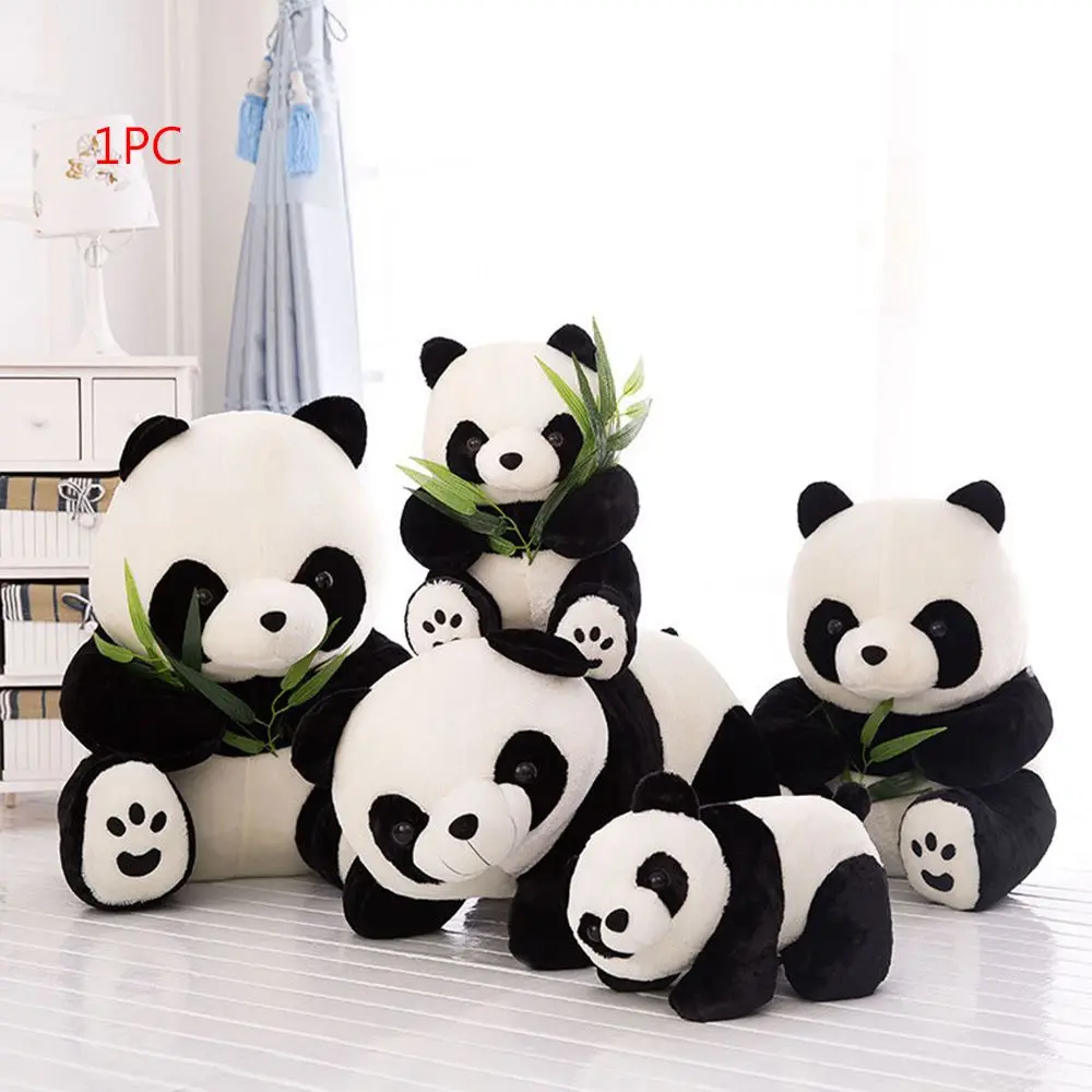 9/10/12/16cm urodziny miękka tkanina zabawka dla dzieci dziecko śliczna poduszka z motywem kreskówkowym wypchane zwierzęta pluszowa panda prezent lalka