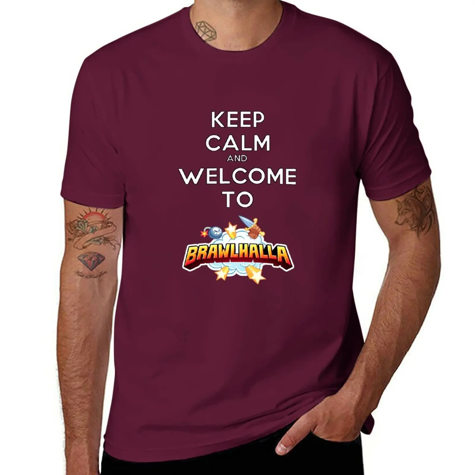 New Keep Calm and Welcome to Brawlhalla T-Shirt Anime t-shirt anime clothes t shirts for men