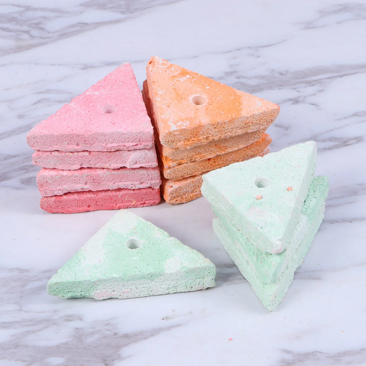 

12Pcs Small Animal Chews Triangle Teeth Grinding Stone Hamster Chew Treats Bites Pet Chews Random Color Bites Hamster Chew Toys