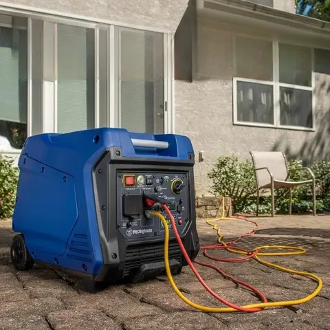 Portable Inverter Generator 5000W, Remote Electric Start with Wheels for Outdoor & Emergency