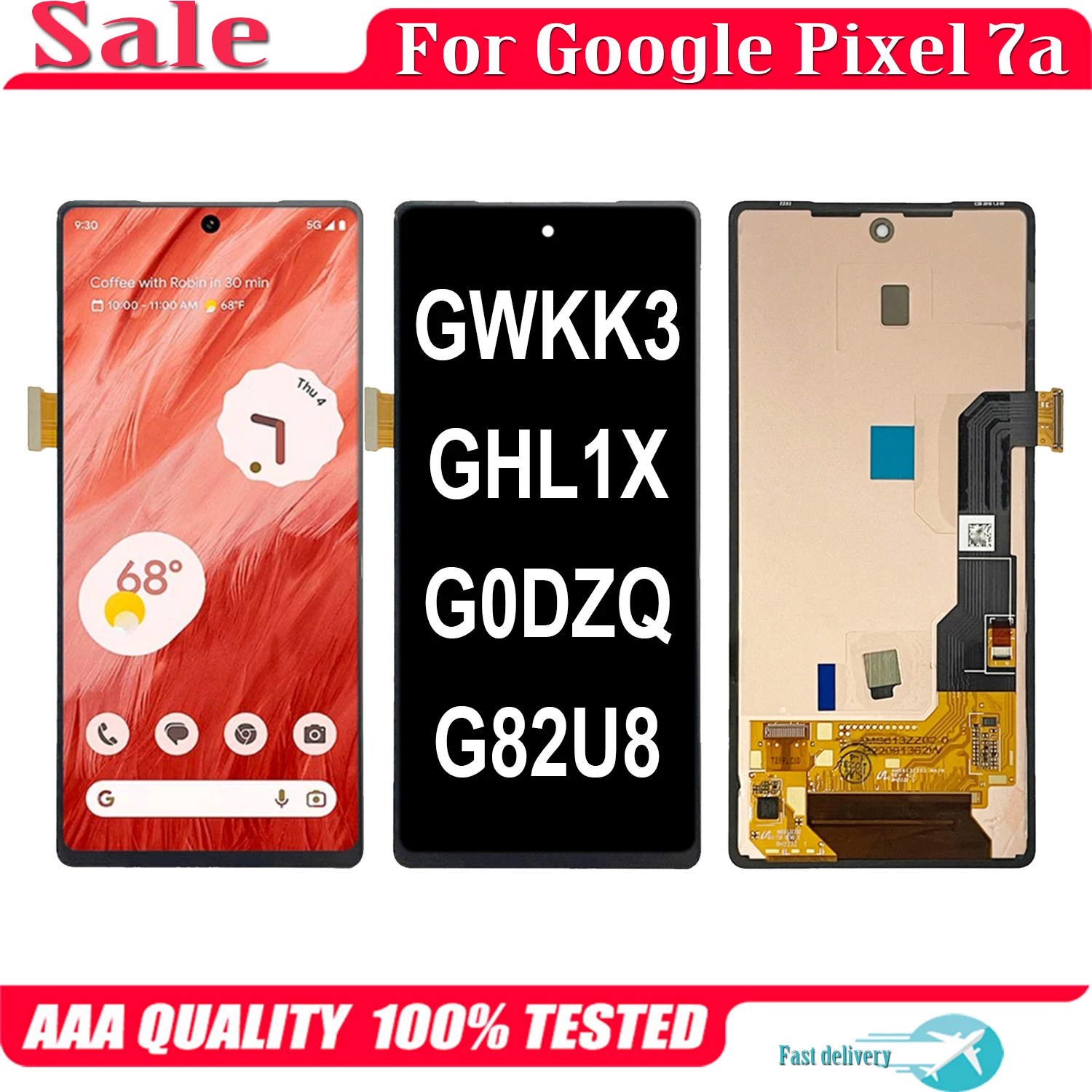 For Google Pixel 7a GWKK3 GHL1X G0DZQ G82U8 Display Touch Screen Replacement Digitizer Assembly