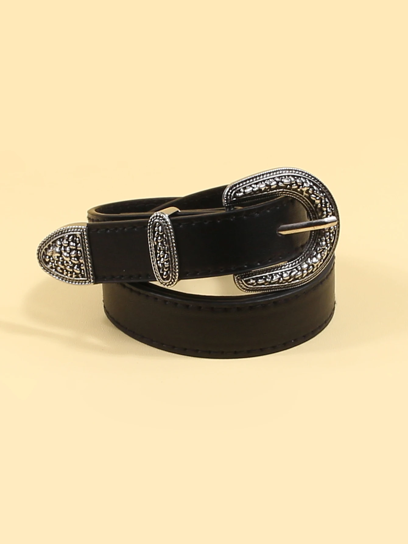 حزام ريترو جديد أوروبي وأمريكي عالي الجودة حزام PU حزام على طراز الدنيم الغربي الأمريكي