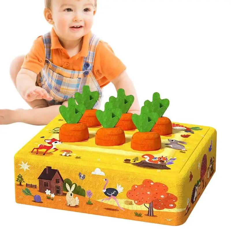 

Carrot Harvest Toy Montessori Toddlers Educational Carrot Toys Boys Girls Shape Sorting Toys Gifts Preschool Toys Carrot Box