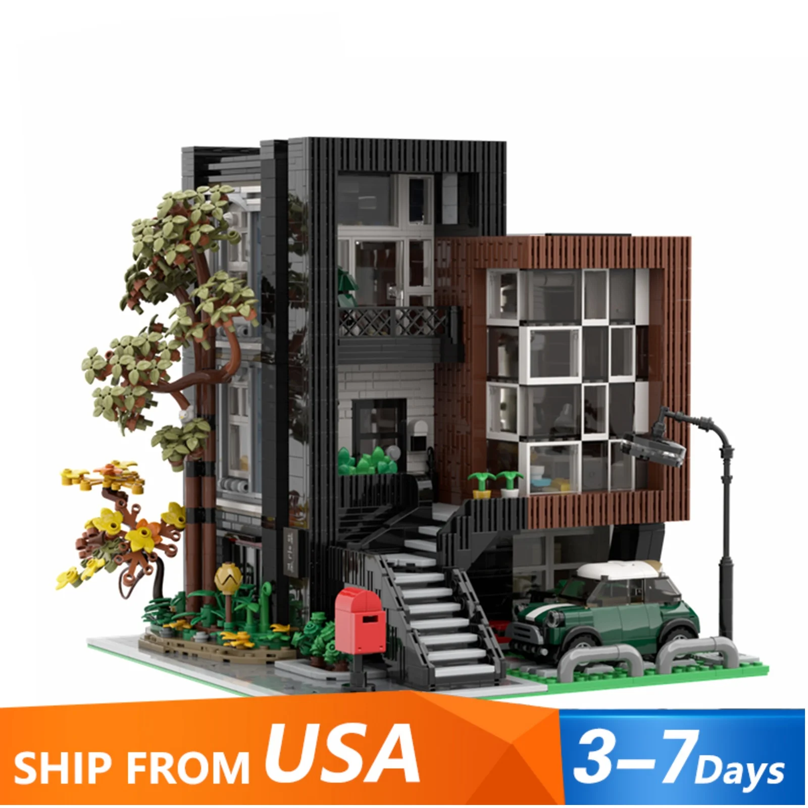 

MOC Villa Modular City Building, Creative Building Block Toy, Suitable for Adult Birthday Gifts, 3300PCS