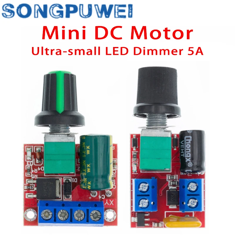 Mini DC-DC 4.5V-35V 5A 90W PWM DC Motor Speed Controller Module Speed Regulator Control Adjust Board Switch 12V 24V PN35