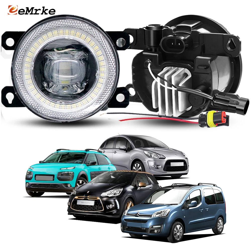 

Замена 6206N0 для Citroen C3/ C3 Picasso/ C4 Cactus DS3 / Berlingo B9: светодиодные противотуманные фары + дневные ходовые огни (DRL) с эффектом «ангельские глазки», аксессуары