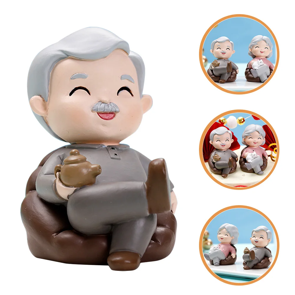 

Sofa Grandpa Statue Anniversary Gifts For Parents Desktop Home Decor Cake Topper Wedding Anniversary Romantic Gift Idea