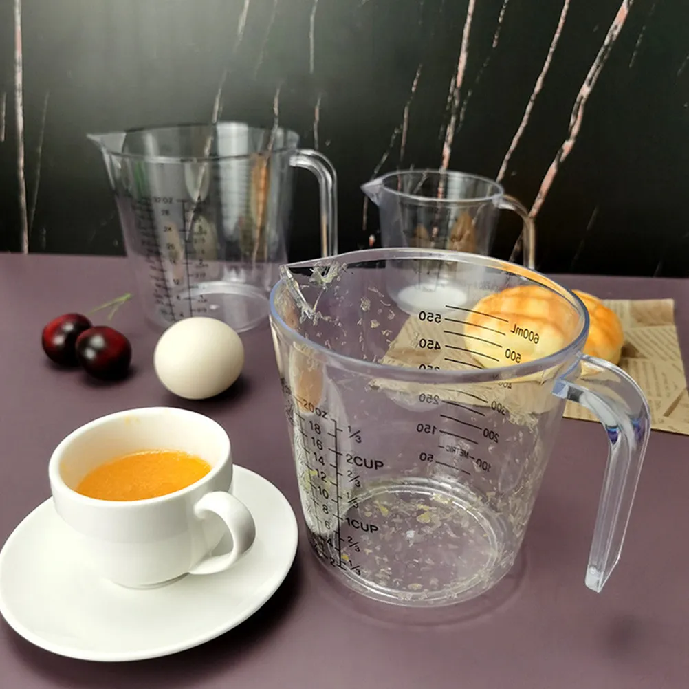 20pcs Transparent Measuring Cups Set with Easy-Read Scales & Pour Spout for Baking, Cooking, Hair Dye