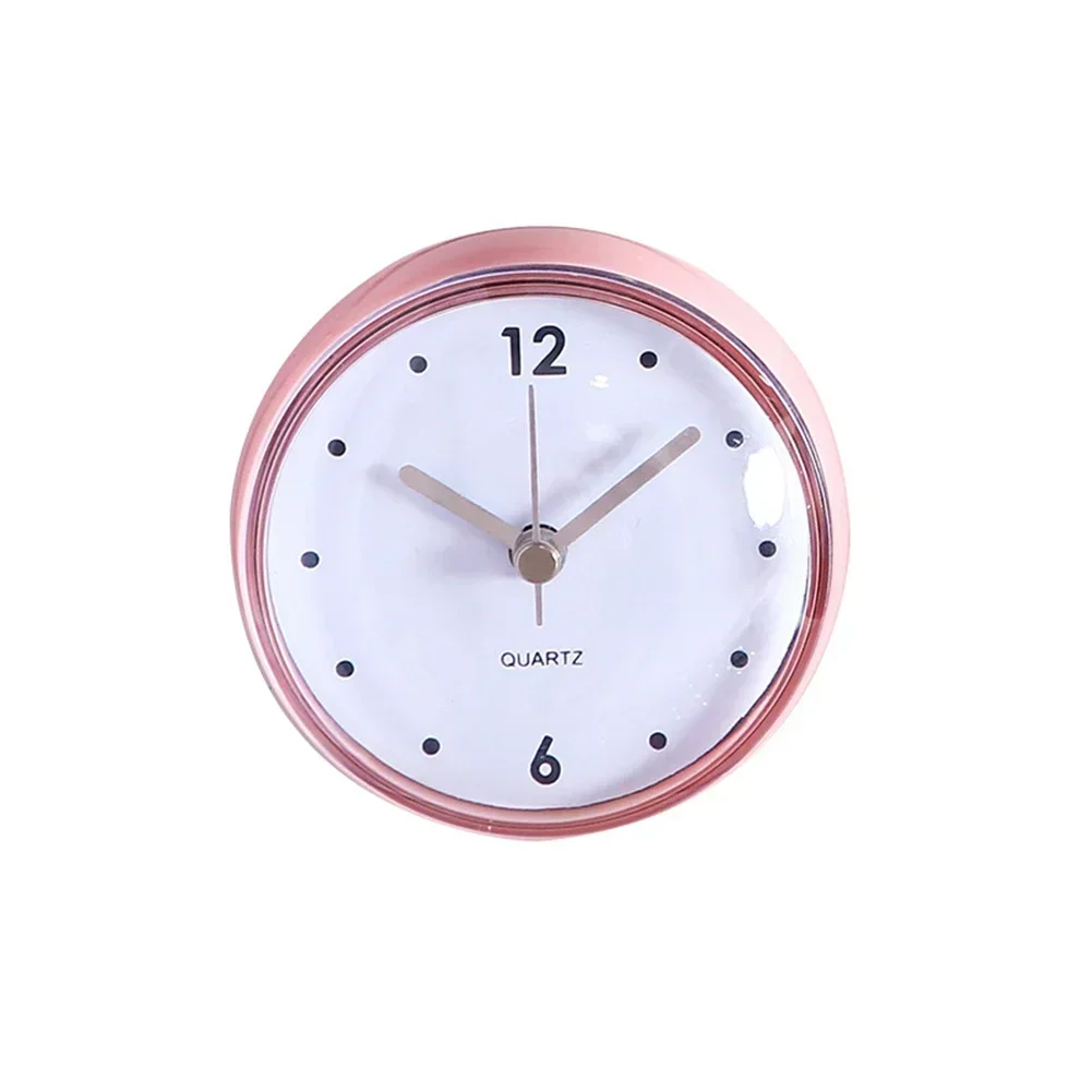 Kitchen Sucker Wall Clock Bathroom For Home Sucker Wall Clock Bathroom Wall Clock Pink Plastics 75x75mm Anti-Fog