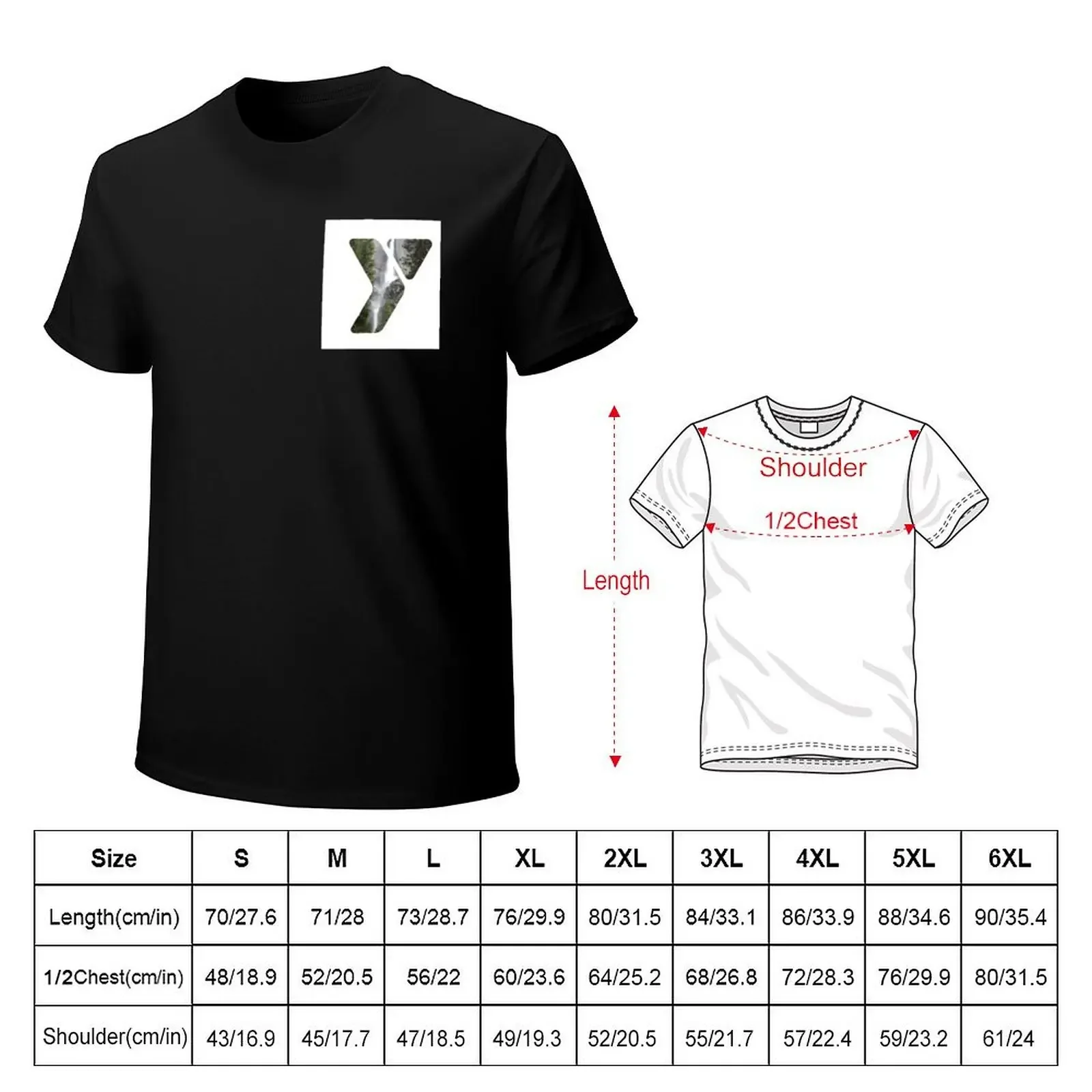 YMCA waterfall logo T-Shirt shirts graphic tees anime stuff oversized t shirt cotton graphic tees mens cotton t shirts