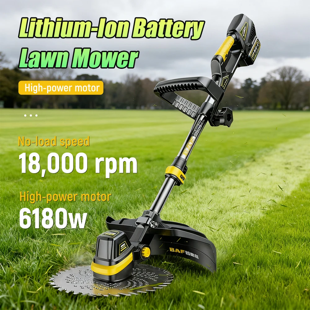 6180W 4580W Cordless Brushless Electric Lawn Mower Grass Trimmer Handheld Lithium Battery Garden Lawn Trimming Machine