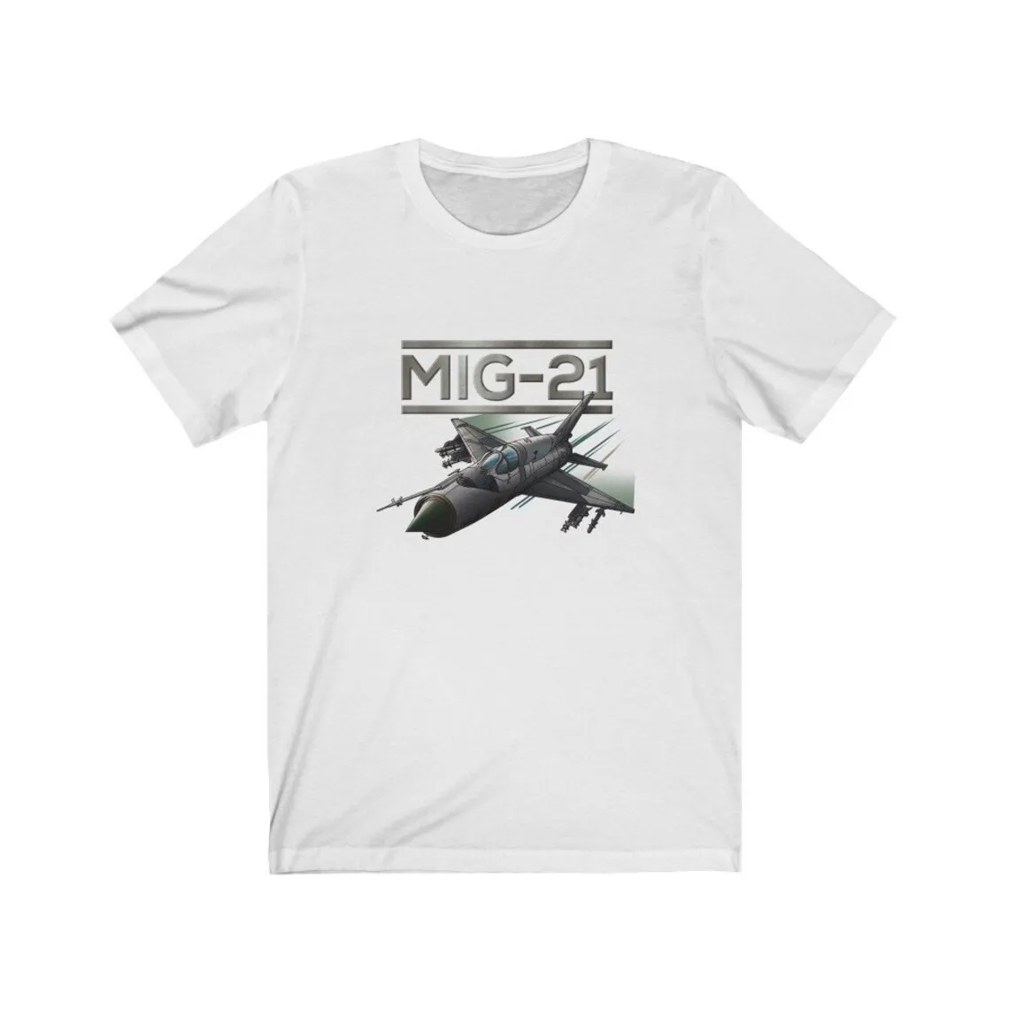 Soviet Mikoyan MiG-21 Fishbed Fighter Aircraft T-Shirt 100% Cotton O-Neck Summer Short Sleeve Casual Mens T-shirt Size S-3XL