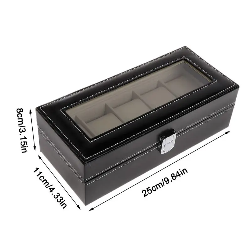 Watch Box Storage Case Gift Package Jewelry Display Boxes 5 Grids Luxury Faux Leather Soft Watches End