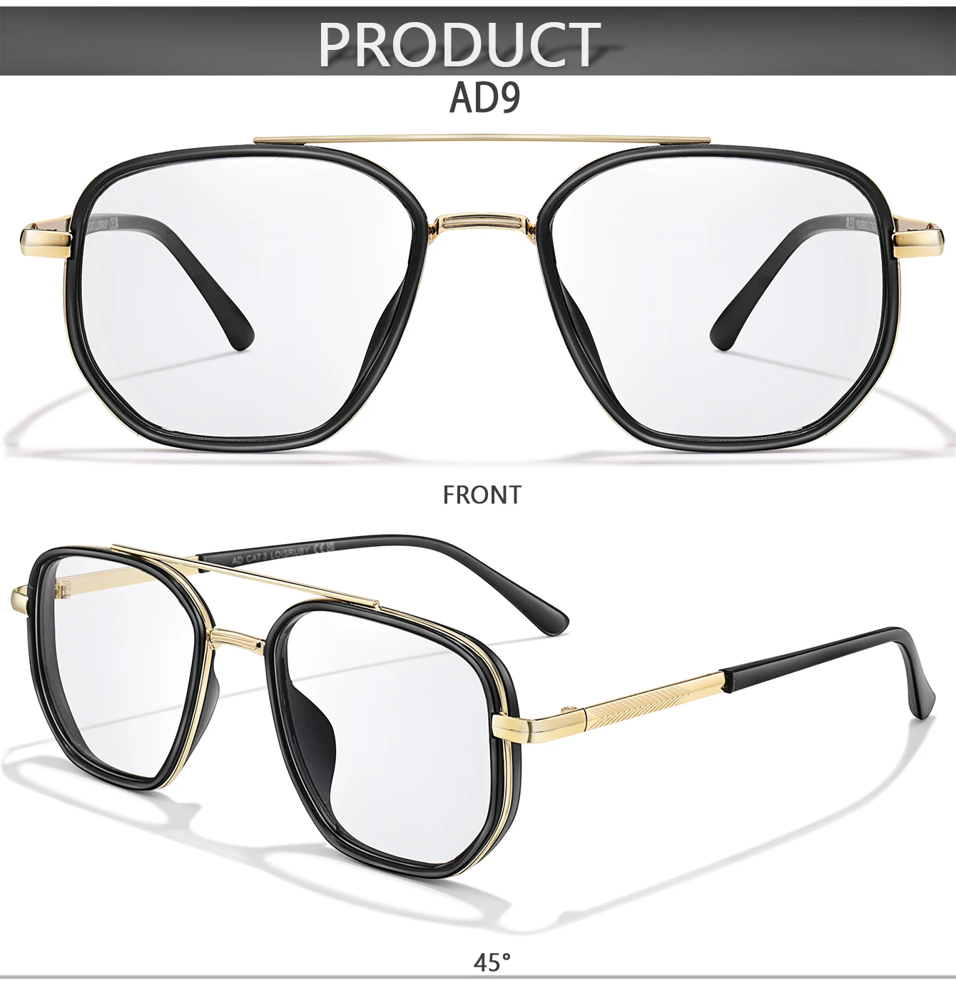 Photochrome Lesebrille Klassische Quadratische Weit Sicht Presbyopie Brillen Männer Frauen Anti Blau Licht Blockieren Ultraleichte Brillen – Detail 5