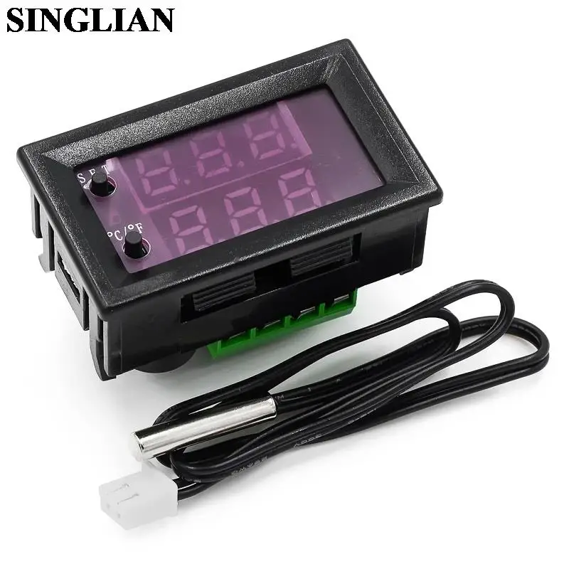 W1209WK W1209 WK DC 12V Digital LED Thermostat Temperature Control Thermometer Thermo Controller Switch Module+NTC Sensor Cable